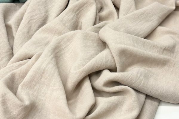 Плательная ткань Аделина жатка Бежевая